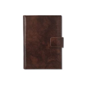 Календар-бележник Ниагара, с дати, A5, кожена подвързия, кафяв