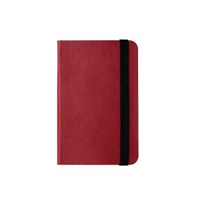Бележник Пиколо, с ластик, 9 x 14 cm, 80 листа, бордо