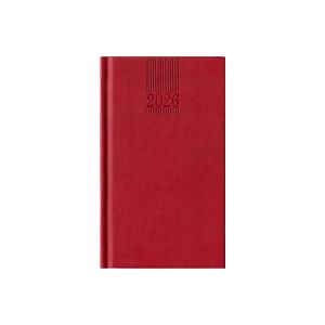 Календар-бележник Поло, седмичник, 9 x 16 cm, червен
