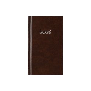 Календар-бележник Слим, седмичник, 9 x 16 cm, кафяв