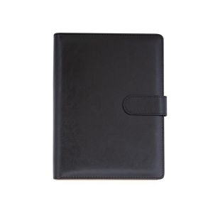 Office 1 Органайзер, A5, с рингове, кожен, в кутия, черен