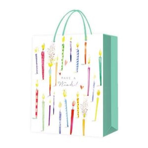 Подаръчна торбичка Happy Birthday, свещички, 30 х 41.5 х 12 cm