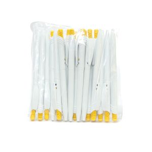 Химикалка Slim, бяло-жълта, 20 броя