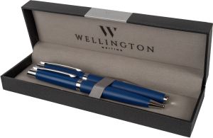 Комплеккт Wellington Liberty, химикалка и ролер, СИН