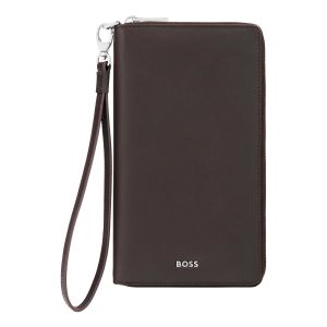 Hugo Boss Портфейл за пътуване Classic Smooth, кафяв