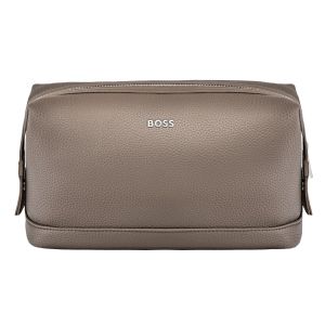 Hugo Boss Козметична чанта Classic Grained, кафява