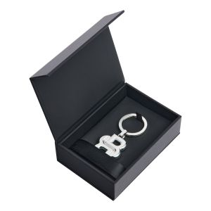Hugo Boss Ключодържател Double B, сребрист