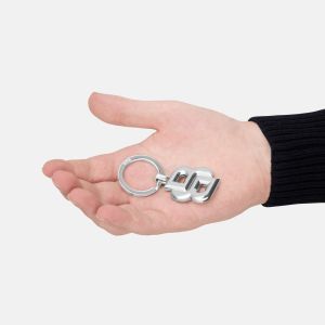 Hugo Boss Ключодържател Double B, сребрист