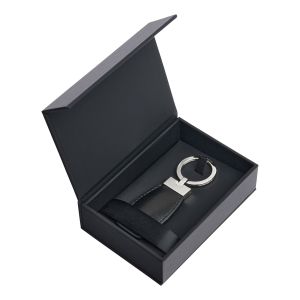Hugo Boss Ключодържател Double B, черно-сребрист