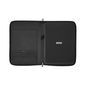 Hugo Boss Конферентна папка Iconic, A5, с цип, черна