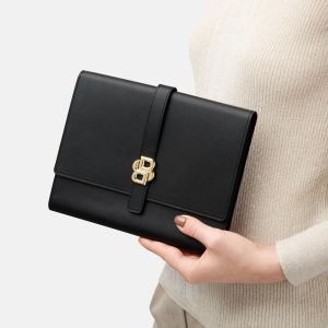 Hugo Boss Конферентна папка Double B, A5, черно-златиста