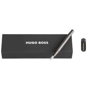 Hugo Boss Писалка Double B Saffiano, черна