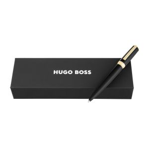 Hugo Boss Химикалка Arche Double B, черно-златиста