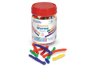 Learning Resources Комплект червеи за измерване и сортиране, 72 броя
