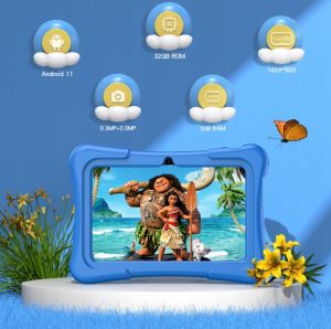 Таблет Pritom K7PRO, 7'', Quad Core, 32 GB, 4 GB RAM, Android 13, IPS, 7731E Quad core, задна камера 2 MP, син