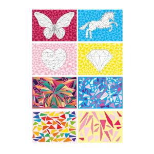 Moxy Стикери за лепене по номера, А4, 4 листа, асорти, опаковка 48