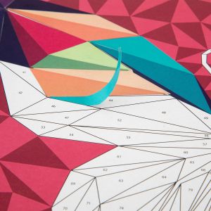 Moxy Стикери за лепене по номера, А4, 4 листа, асорти, опаковка 48