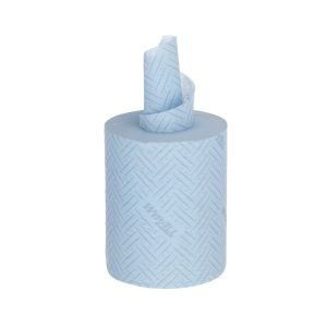 Хартия за почистване Kimberly-Clark WypAll Reach 6223 Centrefeed, на ролка, 430 къса, 163 m, синя, 6 броя