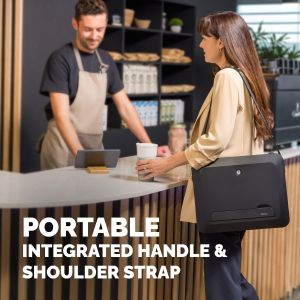 Поставка Fellowes и куфар за лаптоп Breyta, 2 в 1, черна