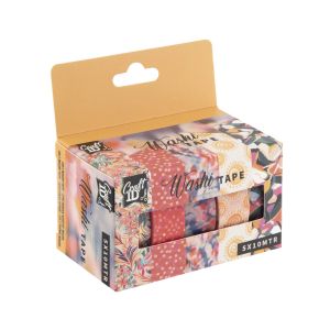 Craft ID Тиксо, с мотиви за декорация, широчина 15 mm, дължина 10 m, 5 броя, жълто