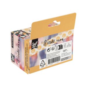 Craft ID Тиксо, с мотиви за декорация, широчина 15 mm, дължина 10 m, 5 броя, жълто