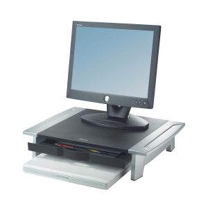 Поставка за монитор Fellowes, с регулируема височина, с чекмедже за документи, максимално тегло 36 kg, 28''