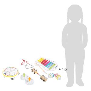 Small Foot Комплект музикални инструменти Звуци, 10 броя