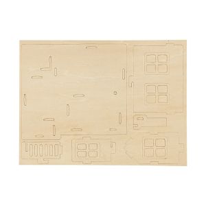 Creativ Company 3D Къща, за сглобяване и декорация с тераса, 19 х 17.5 х 15 cm