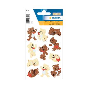 Herma Самозалепващи се етикети Мечета, глитер, 1 лист