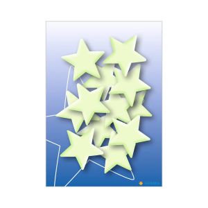 Herma Самозалепващи се етикети Звезда, светещи в тъмно, 12 броя