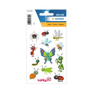 Herma Самозалепващи се етикети Насекоми, пълзящи и летящи, 1 лист