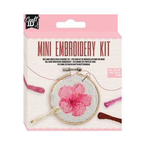 Craft ID Комплект за бродиране Цвете, мини, 12.5 х 10 cm