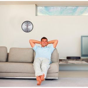 More Than Gifts Стенен часовник Rondo, черен