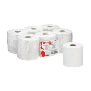 Кърпи за почистване Kimberly-Clark WypAll L10 7256 Centrefeed, на ролка, 38 х 19.5 cm, 800 къса, бели, 6 броя