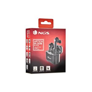 NGS Слушалки Artica Bloom, с Bluetooth, със зареждащ кейс, черни