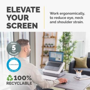 Поставка Fellowes и куфар за лаптоп Breyta, 2 в 1, бяла