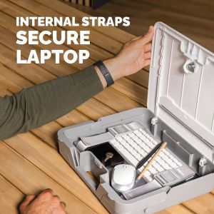 Поставка Fellowes и куфар за лаптоп Breyta, 2 в 1, бяла