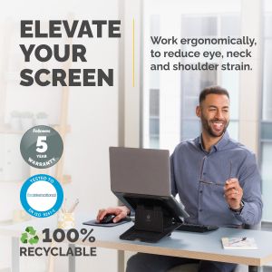 Поставка за лаптоп Fellowes Breyta, черна