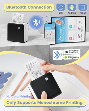 Phomemo Принтер M02 PRO-BK, преносим, мини, без мастило, черен