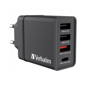 Verbatim Адаптер, 4 порта 3хUSB Type-A, 1xUSB Type-C, 30 W