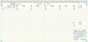 Настолен  календар-бележнник КН13 тсин/свсин, 2026, структурен, син