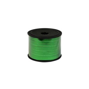 Лента-панделка, металик, 0.5 cm, 90 m, зелена