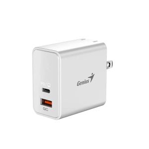 Genius Зарядно за лаптоп PD-65AC, USB Type-C, USB Type-A, 65 W, бяло