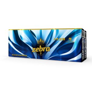 Носни кърпи Zebra, четирипластови, 21 х 21 cm, 10 броя