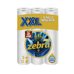 Кухненска ролка Zebra XXL, трипластова 90 къса, 12 броя