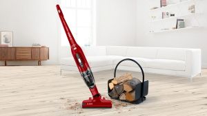 Прахосмукачка Bosch BBHF214R, серия 2, вертикална, акумулаторна, червена