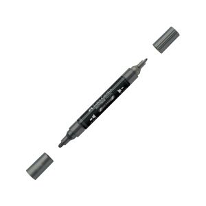 Faber-Castell Акрилен маркер Multimark, № 297, стоманен металик