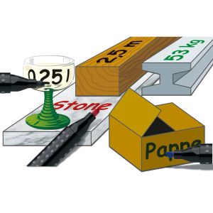 Faber-Castell Перманентен маркер Grip, със скосен връх, 4 цвята