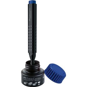 Faber-Castell Перманентен маркер Grip, със скосен връх, син