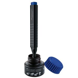 Faber-Castell Перманентен маркер Grip 1504, объл, син